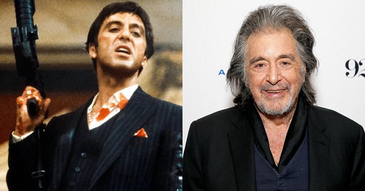 Al Pacino in „Scarface“ und Al Pacino im Jahr 2023