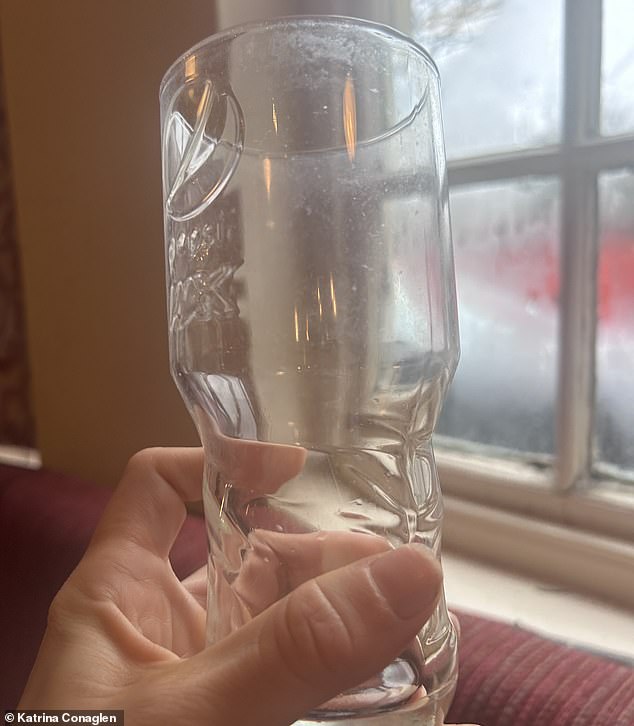The state of the glassware left much to be desired, Katrina found: 'I'm not Lady Muck, but I do prefer a clean tumbler'