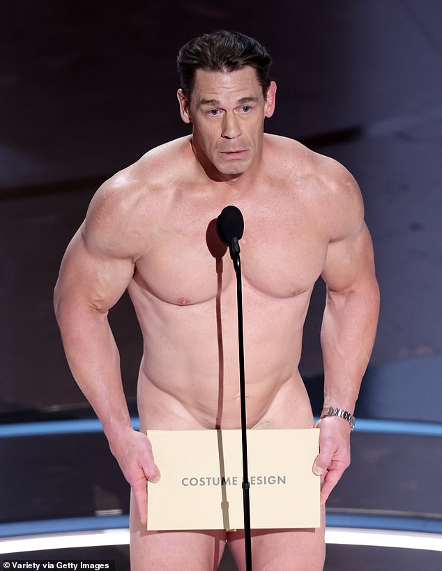 Cena bared all onstage as he presented Costume Design