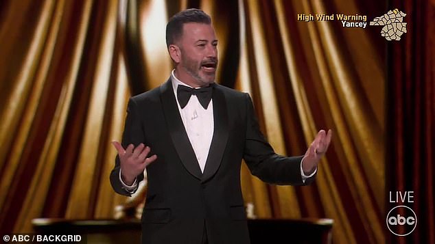 Kimmel was in his element as he joked about the actors
