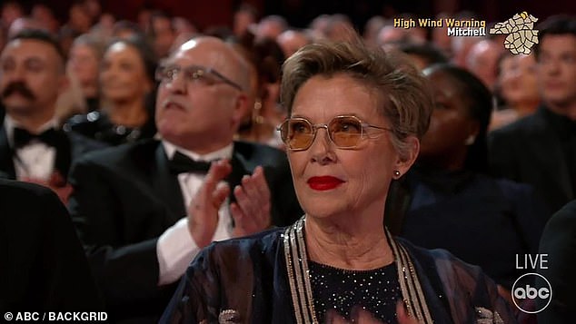 Annette Bening looked on as she took in the monologue