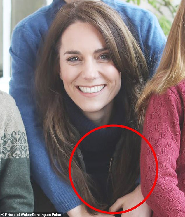 Kate's zip also appears to be misaligned on the photo as the top of it is further left and appears significantly lighter than the rest of the zip