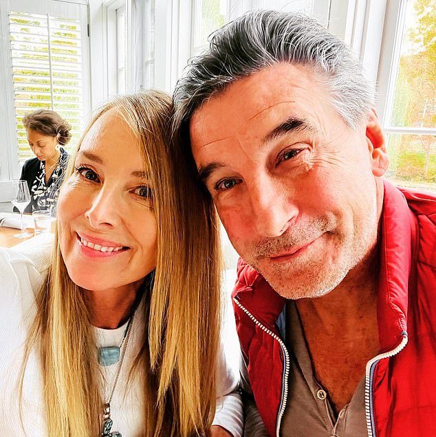 Billy, who is now married to Chynna Phillips (pictured together), today asked of Stone: 'Does she still have a crush on me or is she still hurt after all these years because I shunned her advances?'