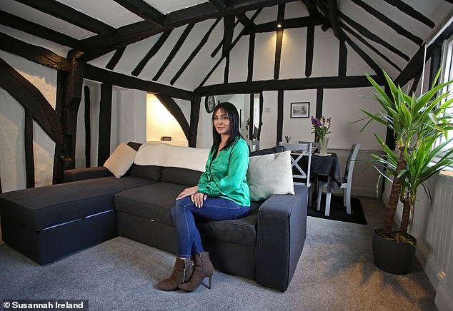 Holiday lets: Victoria Borman bought a one-bedroom town-centre flat in St Neots, Cambridgeshire, two years ago after coming into an inheritance