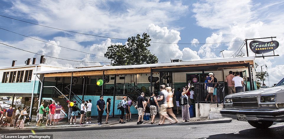Must-visit venues on third-place East Eleventh in Austin include Kenny Dorham's Backyard, Franklin Barbeque and the Vintage Bookstore and Wine Bar, the guide says