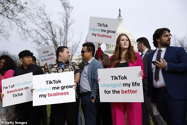 Einige der Befürworter, die am Mittwoch ins Kapitol kamen, waren Ersteller von TikTok-Inhalten