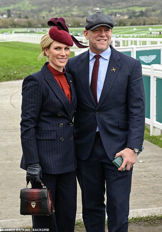 Keen equestrian Zara opted for a suited look as she was joined by husband Mike
