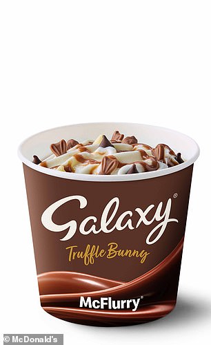 Das Valentinstagsmenü KitKat Ruby Chocolate McFlurry wird durch das Galaxy Truffle Bunny McFlurry zum Preis von 2,19 £ ersetzt