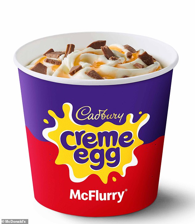 Wenn Sie kein Galaxy-Fan sind, ist das Cadbury Creme Egg McFlurry (£2,19) eine wiederkehrende Dessertoption unter den Frühlingsangeboten