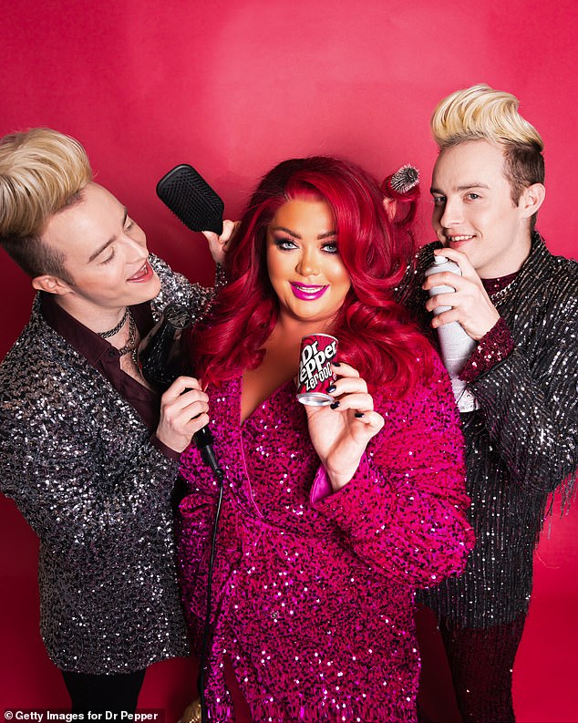 Gemma Collins is joined by music duo Jedward for a DR Pepper advert last November