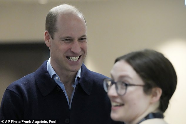 William smiles during today's visit to the new OnSide Youth Zone in Hammersmith and Fulham