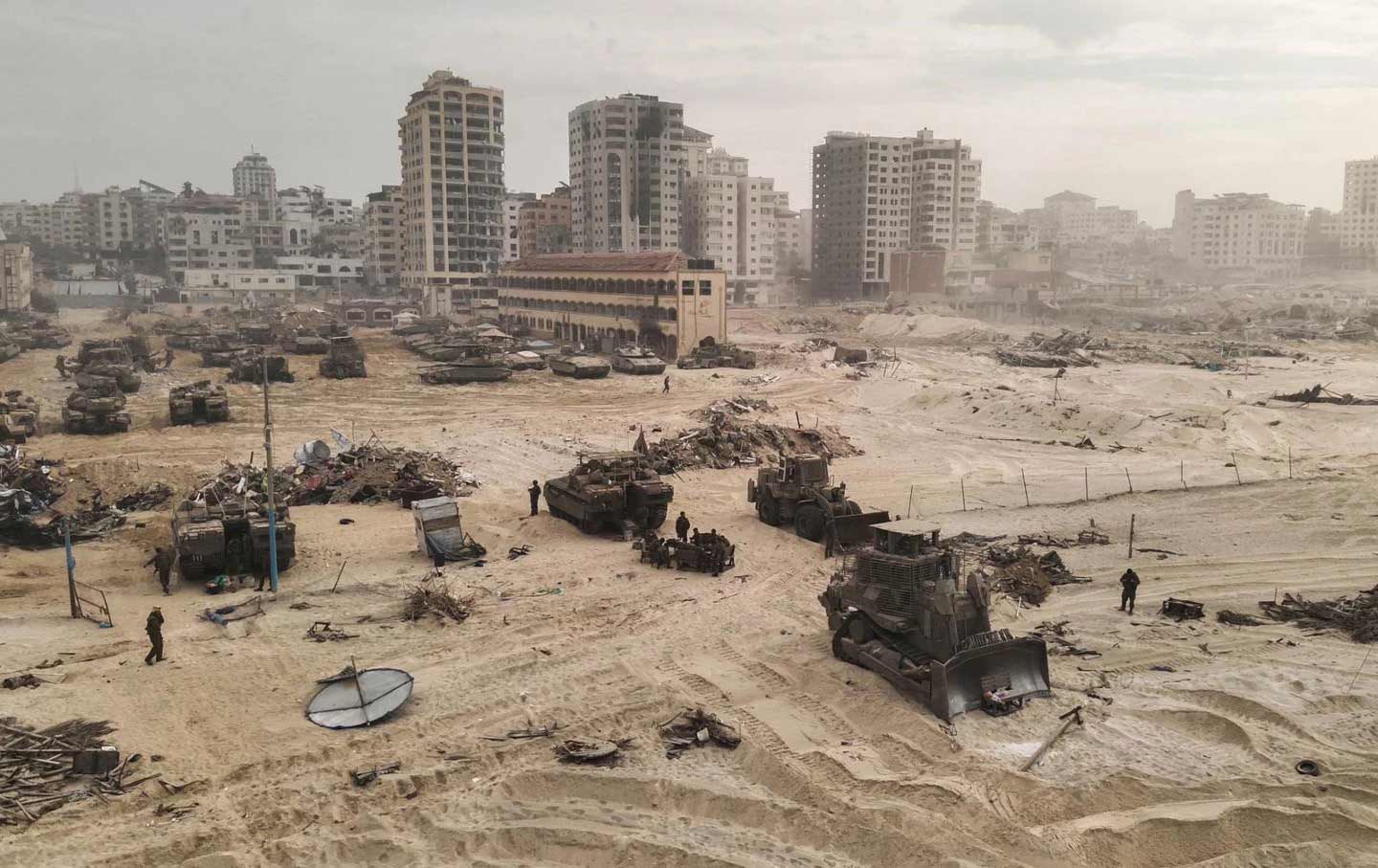 Israeli forces invade Gaza.