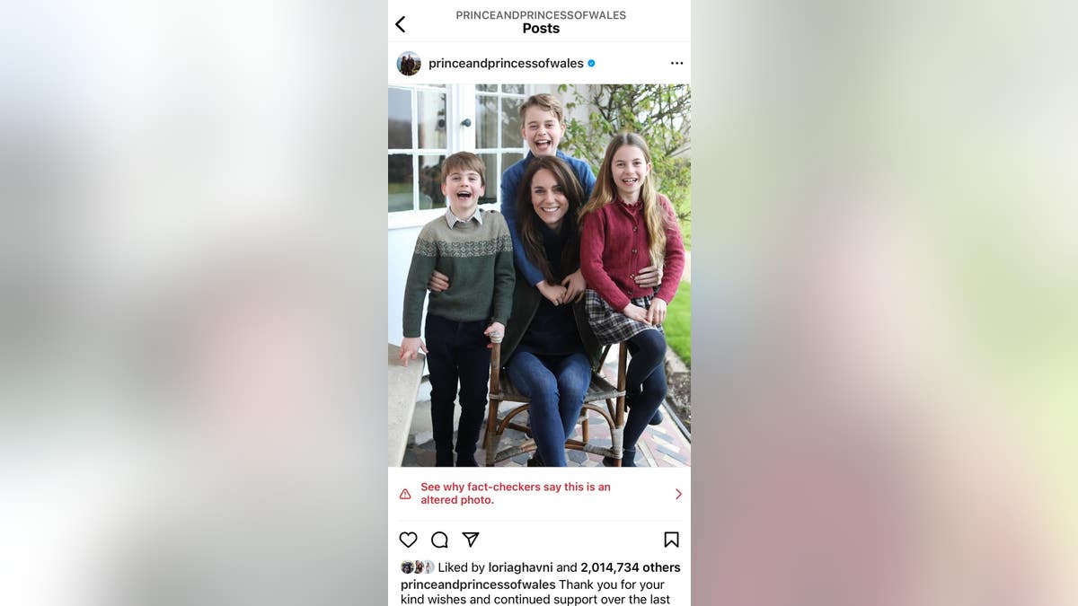 Instagram fügt Kate Middletons Foto ein Label hinzu