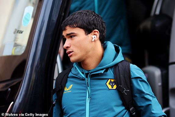 WOLVERHAMPTON, ENGLAND - MARCH 16: Nathan Fraser of Wolverhampton Wanderers arrives at the stadium ahead of the Emirates FA Cup Quarter-final match between Wolverhampton Wanderers and Coventry City at Molineux on March 16, 2024 in Wolverhampton, England. (Photo by Jack Thomas - WWFC/Wolves via Getty Images)