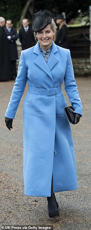 Sophie attends Christmas Day church service at St Mary Magdalene on the Sandringham estate on December 25, 2018