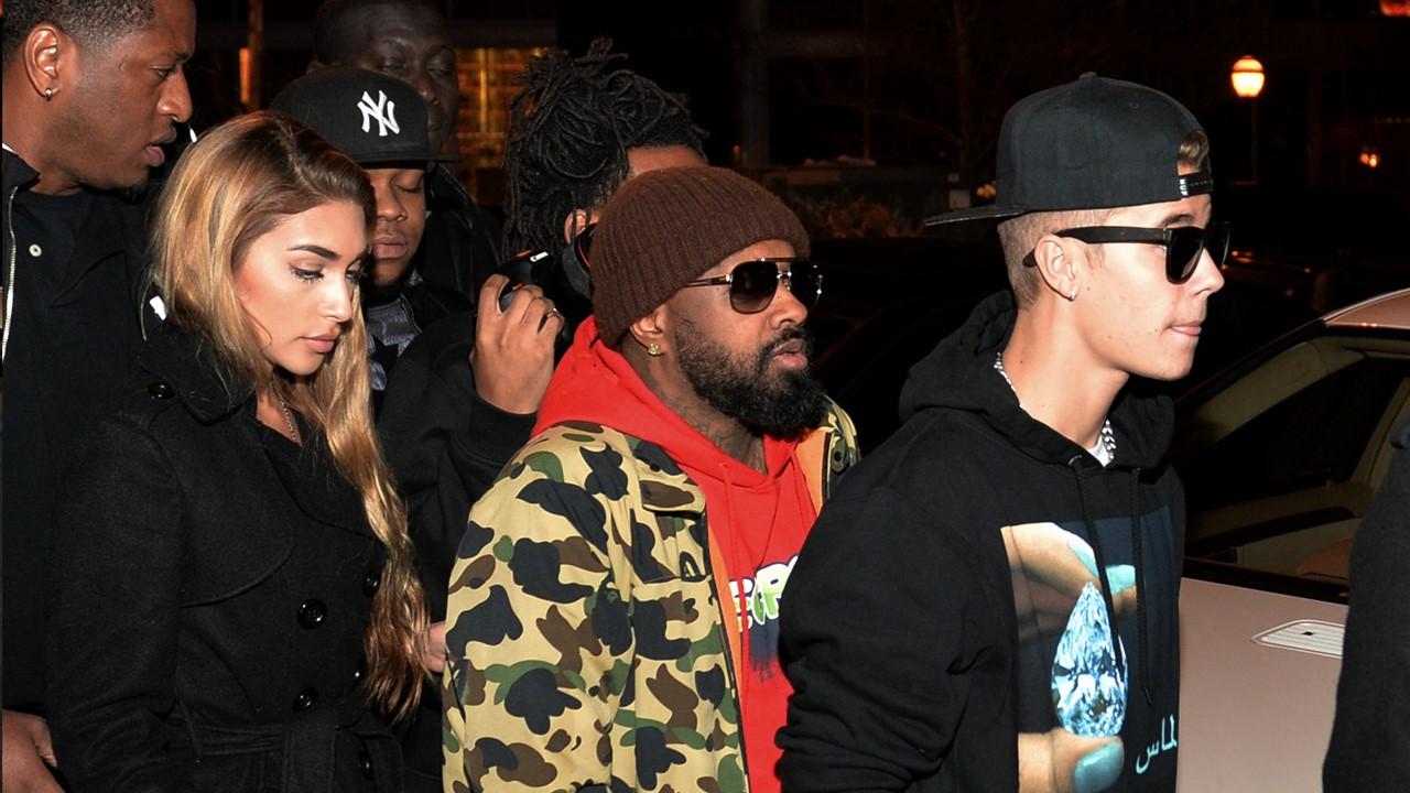 Chantel Jeffries, Jermain Dupri und Justin Bieber besuchen die Ciroc-Party in der Vanquish Lounge am 5. Februar 2014