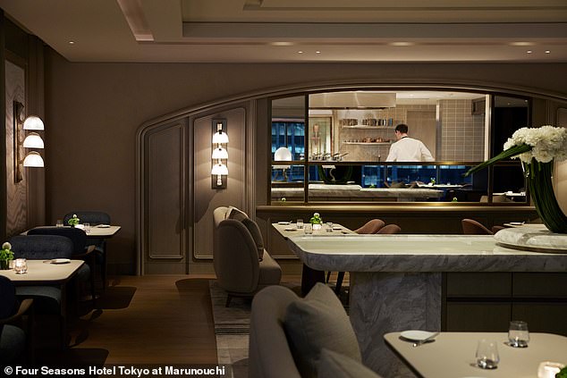 Chef Calvert masterminds 'classically-derived French fare' at Sézanne, pictured by night