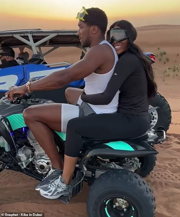 Anthony Joshua, 34, put on a very cosy display with British hair salon owner and influencer Kika Osunde, 37, following his knockout match in Dubai earlier this month
