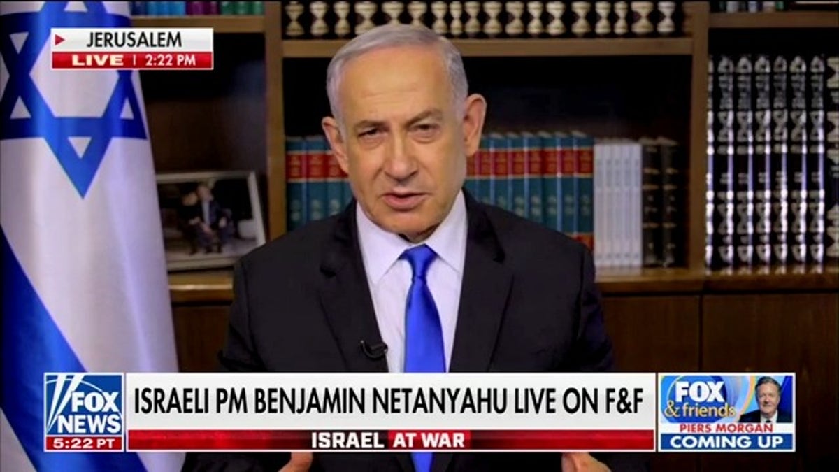 Screenshot von Netanyahu auf Fox News