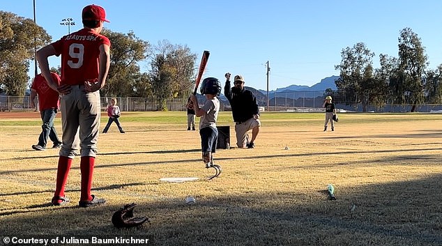 Though he still requires physical and occupational therapy multiple days a week, Beauden has recently started playing sports, including baseball