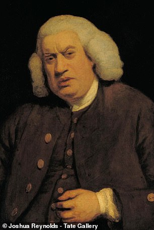 Der berühmte Lexikograph Samuel Johnson aus dem 19. Jahrhundert ist hier in einem Porträt aus dem Jahr 1772 abgebildet