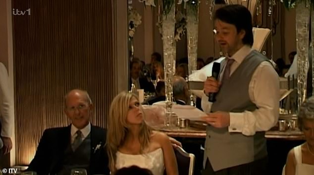 Clips from the couple's wedding were also shown during the programme, as Derek confessed his first thoughts on seeing Kate were: 'She's fit'