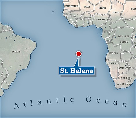 St. Helena liegt etwa 1.200 Meilen vom nächsten Festland entfernt, zwischen Angola und Brasilien