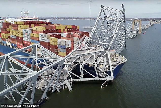 Das fast 300 m lange Frachtschiff Dali war vom Hafen von Baltimore nach Sri Lanka unterwegs