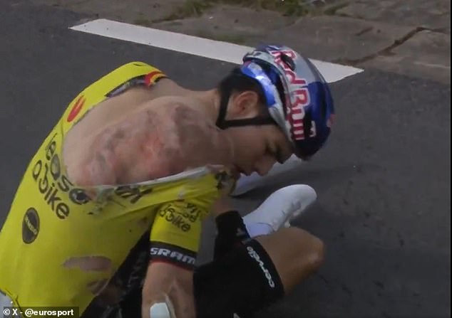 Der Belgier stürzte am Mittwoch 65 km vor dem Ziel beim Dwars Door Vlaanderen