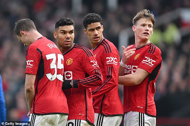 Casemiro (Zweiter von links) hat den höchsten Punktedurchschnitt pro Spiel von Manchester United