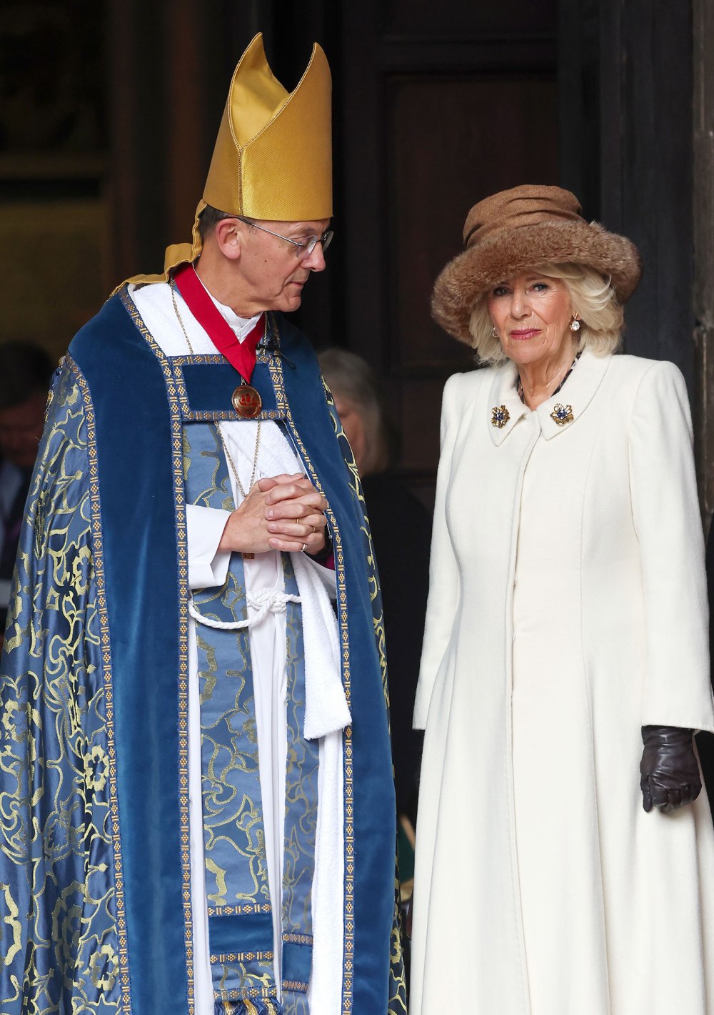 Königin Camilla besucht den Royal Maundy Service in der Kathedrale von Worcester