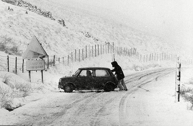 The Mini has seen plenty in its 65 years. This shot shows a just-crashed Mini on the A6024 on the Derbyshire/Yorkshire border