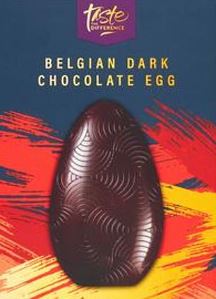 Sainsbury's Taste the Difference Großes Osterei aus belgischer dunkler Schokolade