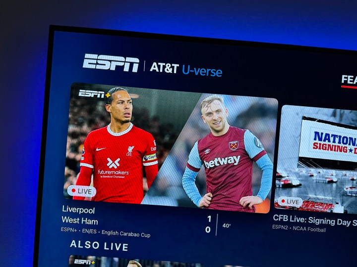 Liverpool gegen West Ham im Carabao Cup auf ESPN Plus.