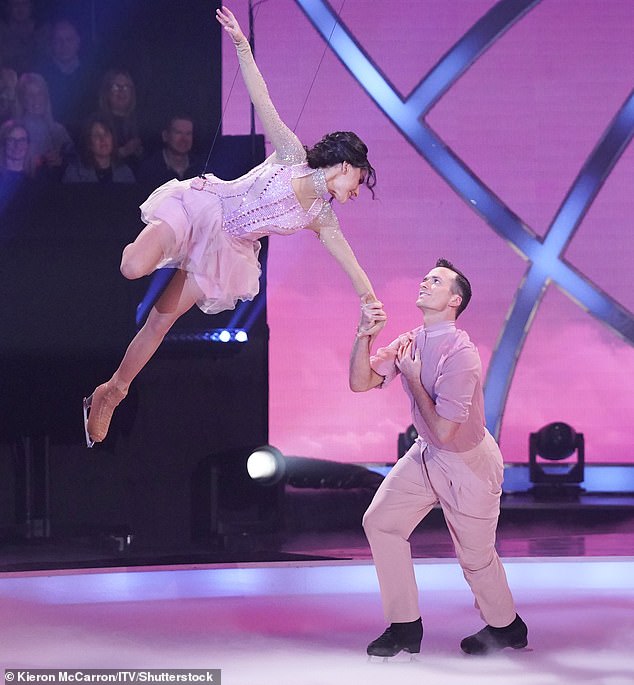 Second was Amber Davies and Simon Senecal with the actress desperate to make amends for last week's result which saw her landing in the skate off