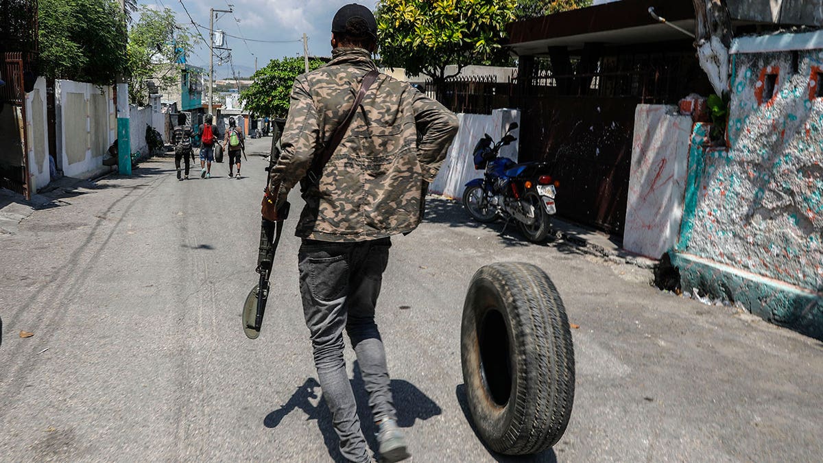 Straßenfoto der Gewalt in Haiti