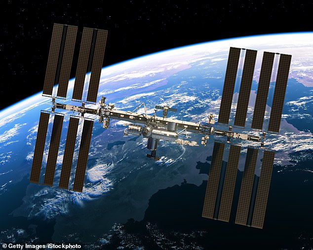 Mäuse wurden zur ISS geschickt (im Bild), die in einer erdnahen Umlaufbahn in einer Höhe von 254 Meilen schwebt