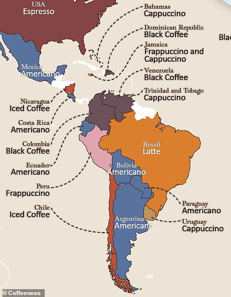 Südamerika hat eine Mischung aus Kaffeegeschmacksrichtungen