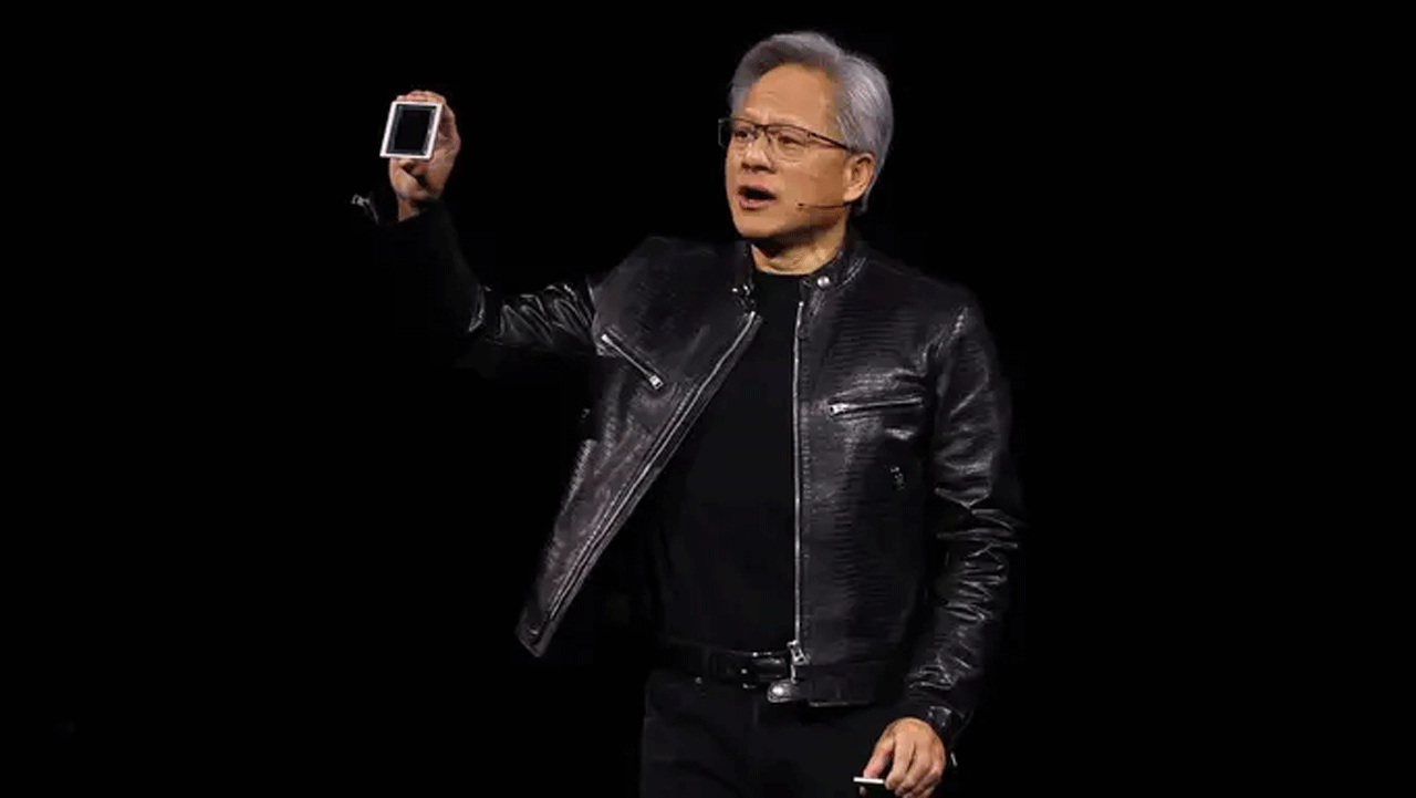 Nvidia-CEO Jensen Huang hält eine Rede