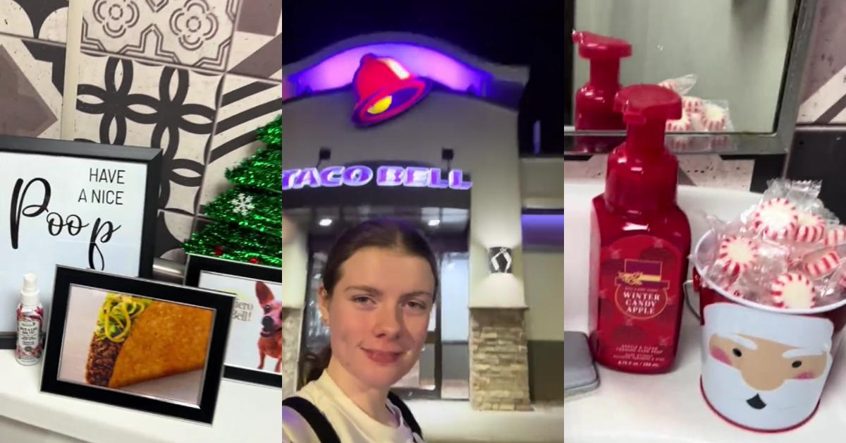 Frau putzt, dekoriert Taco-Bell-Badezimmer, wird rausgeschmissen