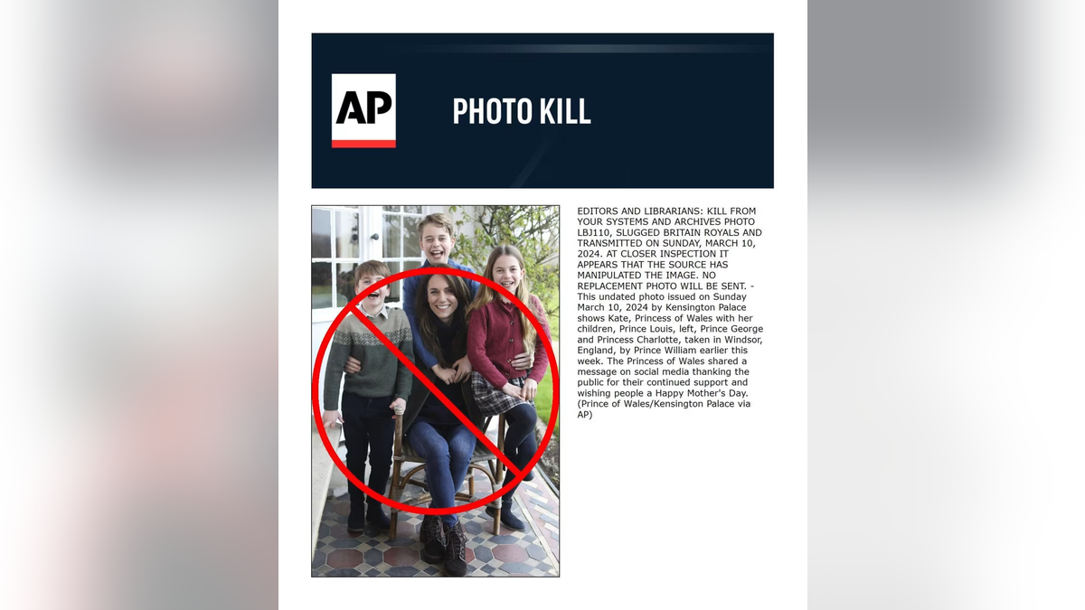 Foto von Kate Middleton mit Kindern, AP-Mitteilung soll entfernt werden
