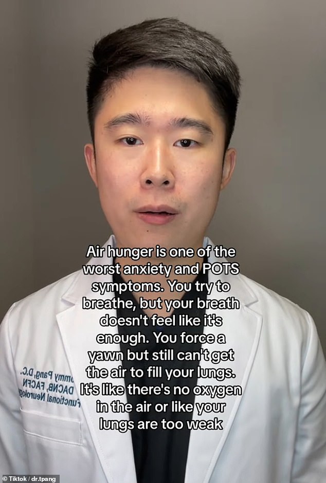 Der chiropraktische Neurologe Tommy Pang ging auf TikTok viral, nachdem er auf „Lufthunger“ hingewiesen hatte, ein Gefühl, nicht ausreichend Luft atmen zu können