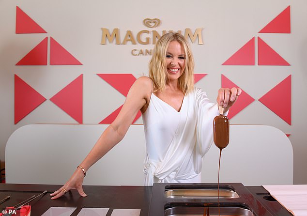 Schoko voller Produkte: Zum Sortiment von Kitwave gehört Magnum, beworben von Kylie Minogue