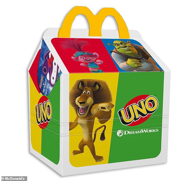 Das neue Uno Happy Meal wird in McDonald's-Restaurants im ganzen Land zu einem ermäßigten Preis von 1,99 £ erhältlich sein