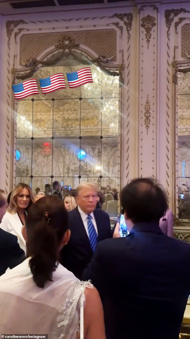Melania Trump wurde am Freitagabend zusammen mit ihrem Ehemann Donald zu einem formellen Abendessen in Mar-a-Lago gesehen, bei dem der ehemalige Präsident den ungarischen Premierminister Viktor Orbán empfing