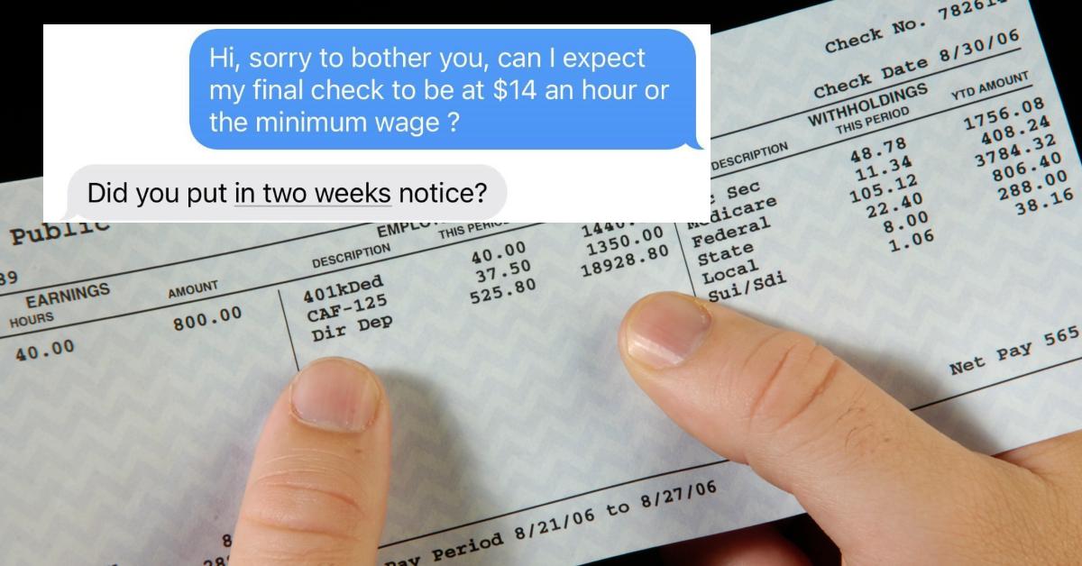 Mindestlohn, keine zweiwöchige Kündigungsfrist