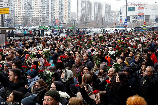 The funeral for Alexei Navalny today proved to be Vladimir Putin 's worst nightmare as thousands of Russian mourners gathered in Moscow to say their final farewell