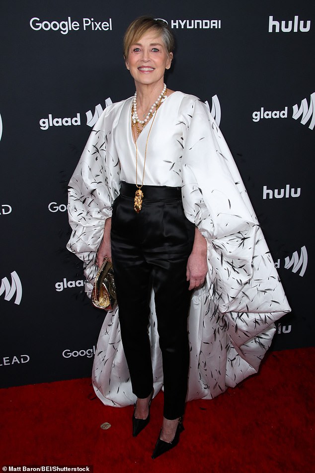 Sharon Stone looked simply ageless as she joined Hollywood mega-stars at the 2024 GLAAD Media Awards in Los Angeles on Thursday night