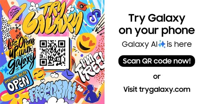 QR-Code-Banner der Samsung Galaxy-App testen.