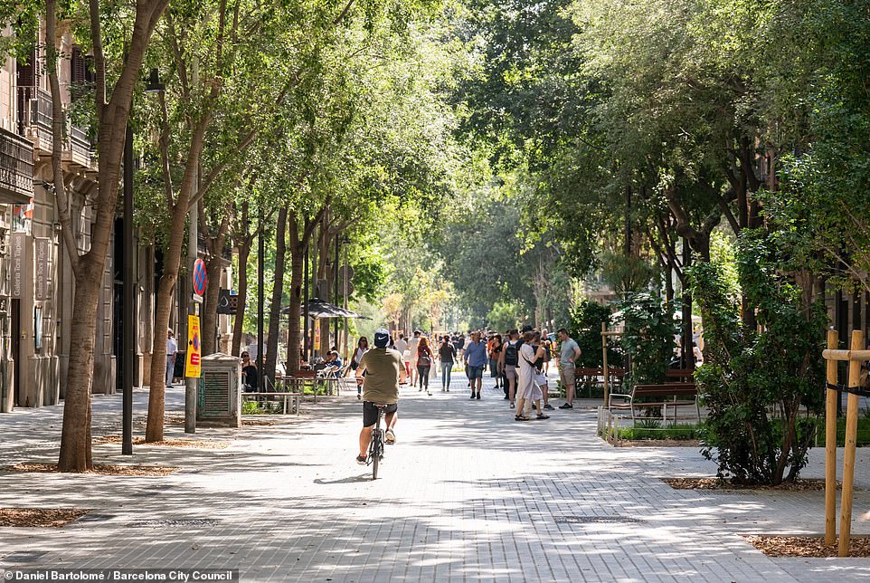Consell de Cent in Barcelona, which lands 10th in the ranking, comprises 'more than 6km (3.7 miles) that cut right through the city's core' and is lined with shops and restaurants